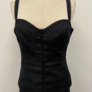 Black bustier corset top BCBG Maxazria small